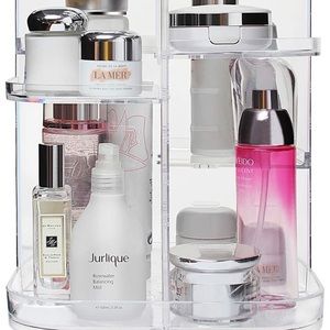 Clear makeup organizer, 360 degree rotating